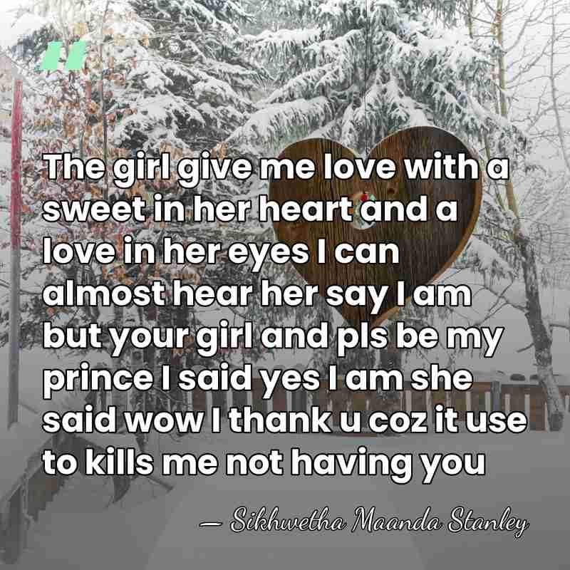 The girl give me love with a sweet in her heart and&hellip; - Sikhwetha Maanda Stanley