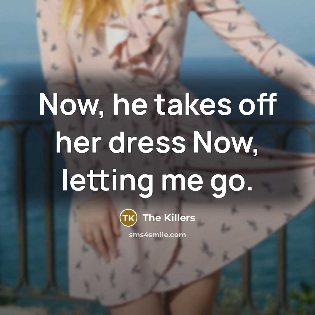 “Now, he takes off her dress Now, letting me go.…” quote by The Killers