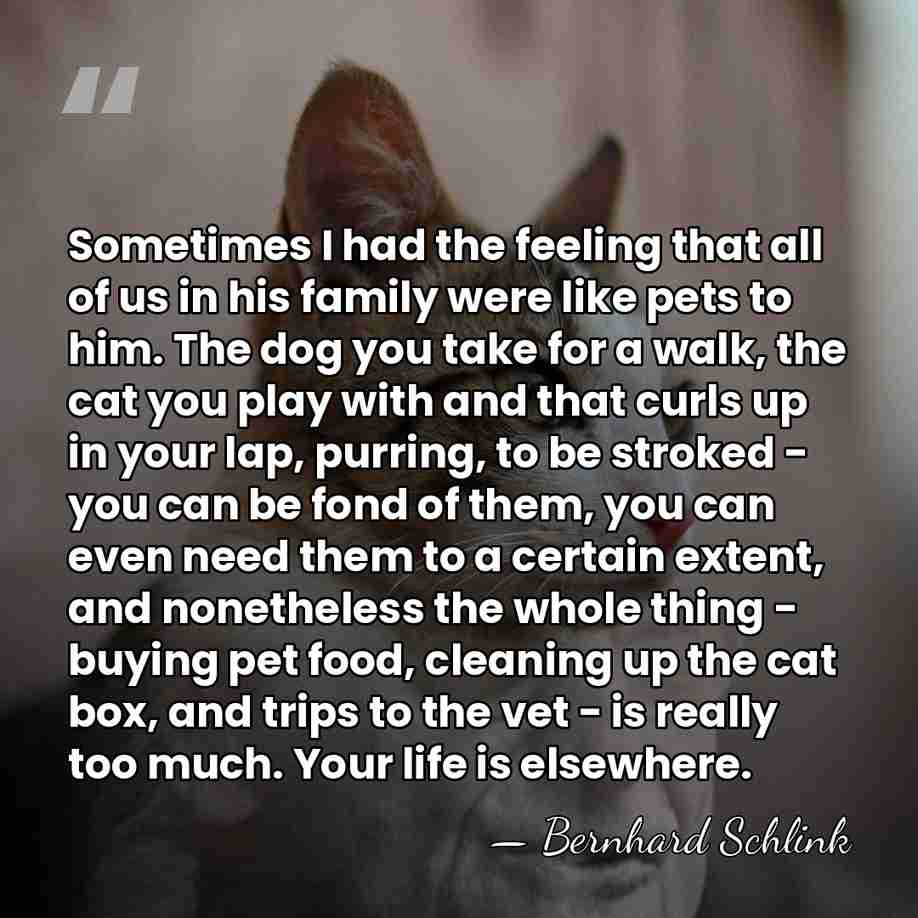 Sometimes I had the feeling that all of us in his family&hellip; - Bernhard Schlink