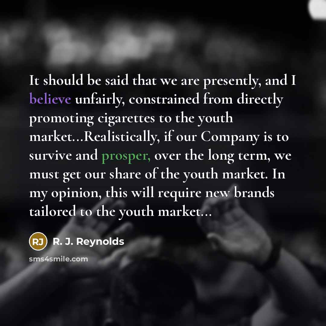 “It should be said that we are presently, and I…” quote by R. J. Reynolds