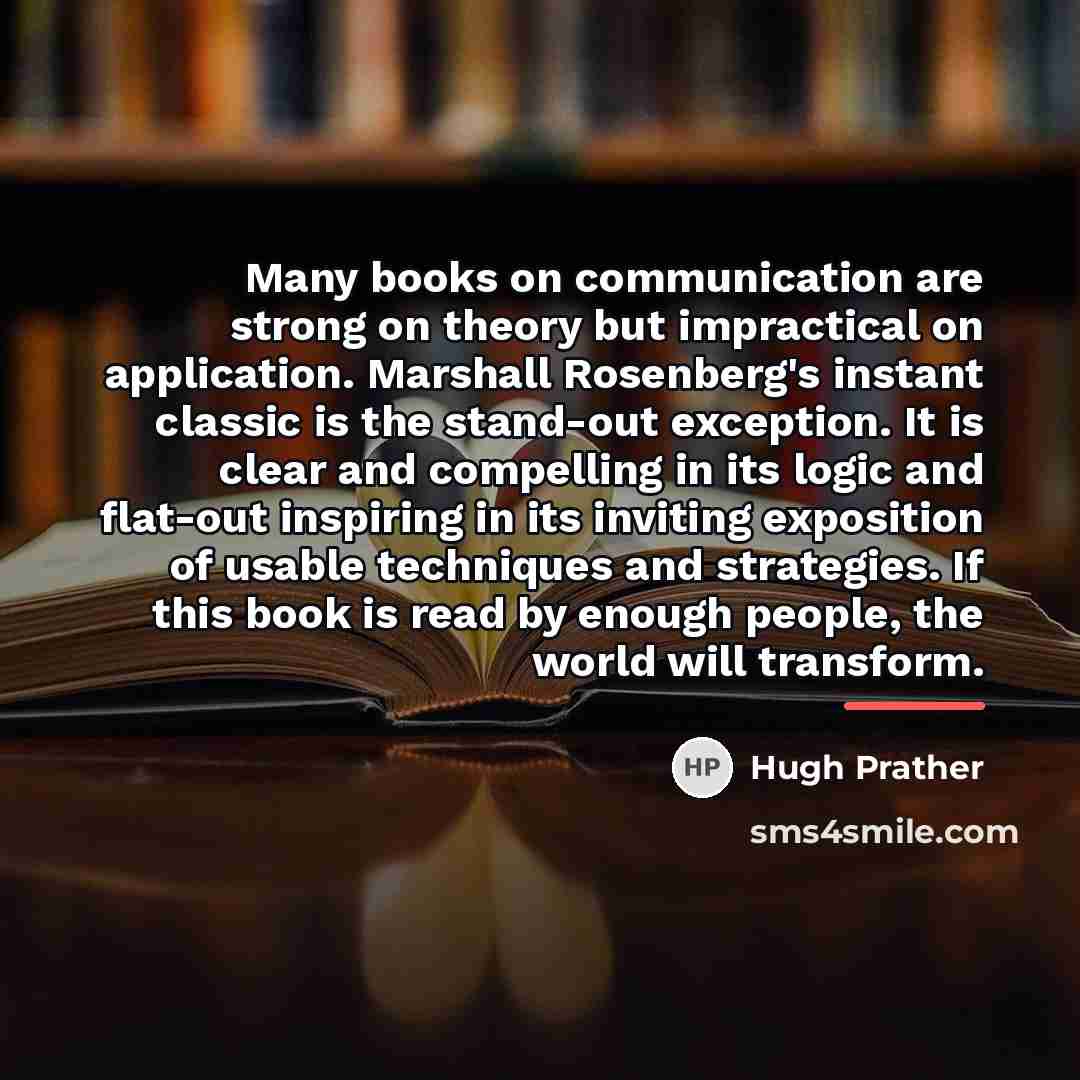 “Many books on communication are strong on theory but impractical…” quote by Hugh Prather
