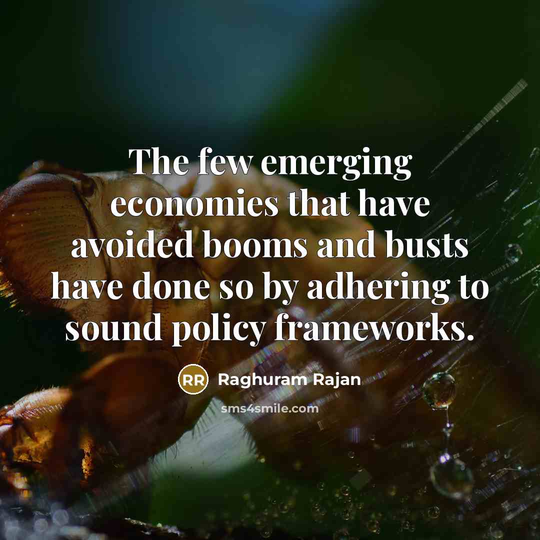 “The few emerging economies that have avoided booms and busts…” quote by Raghuram Rajan