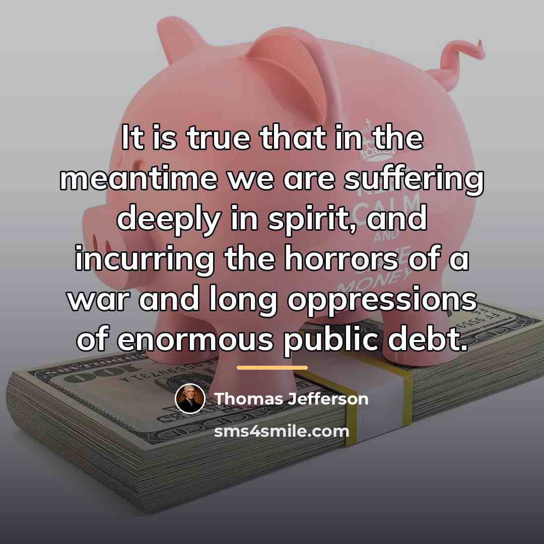 “It is true that in the meantime we are suffering…” quote by Thomas Jefferson