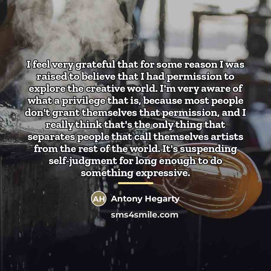 “I feel very grateful that for some reason I was…” quote by Antony Hegarty
