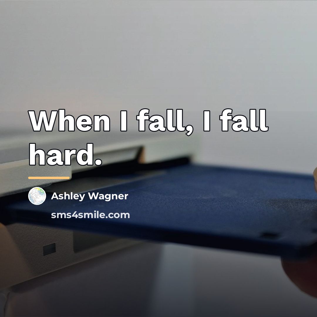 “When I fall, I fall hard.…” quote by Ashley Wagner