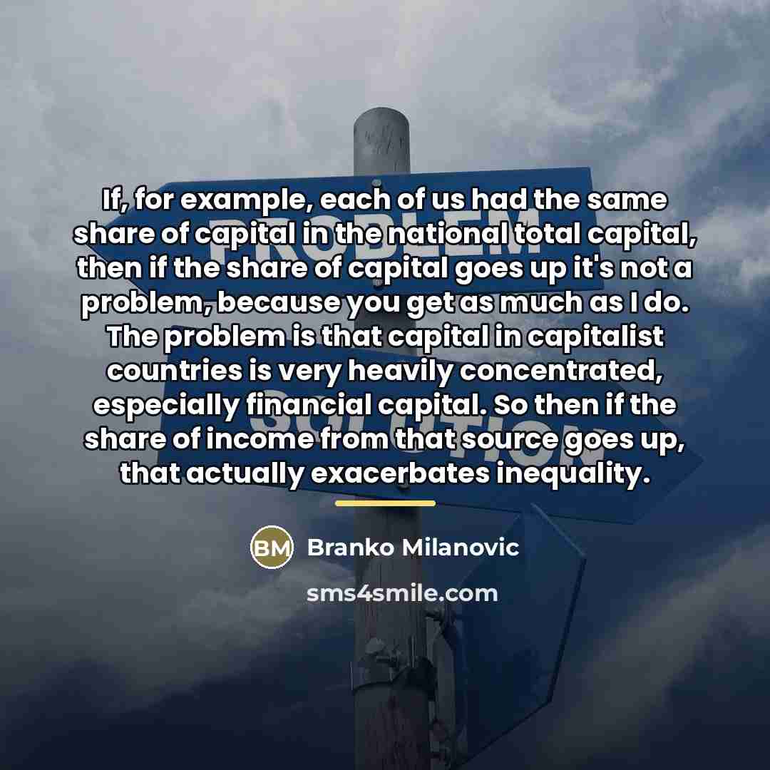 “If, for example, each of us had the same share…” quote by Branko Milanovic