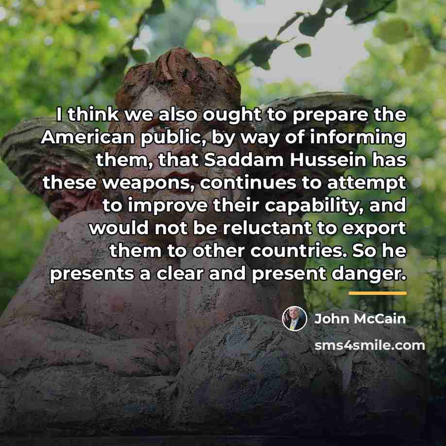 “I think we also ought to prepare the American public,…” quote by John McCain