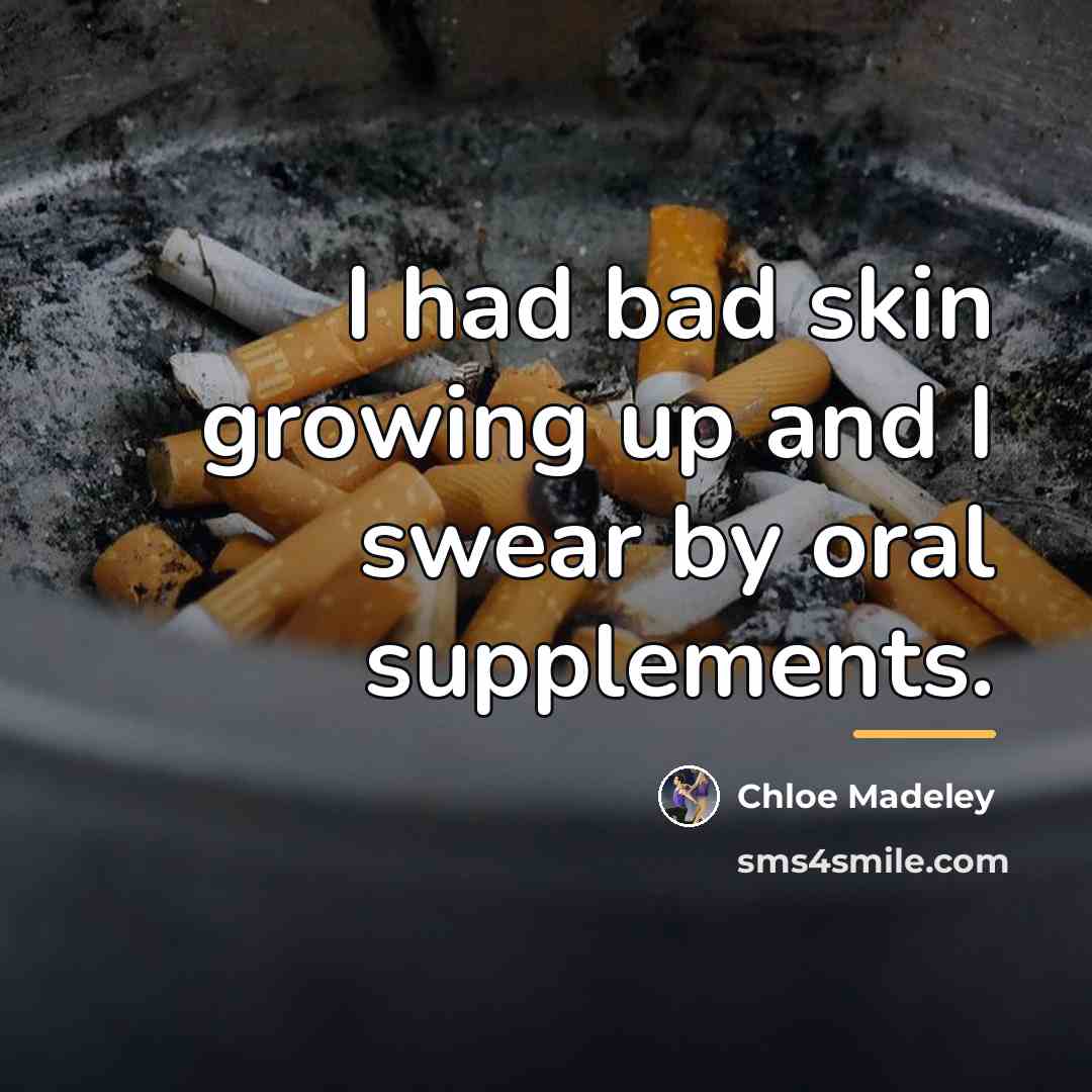 “I had bad skin growing up and I swear by…” quote by Chloe Madeley