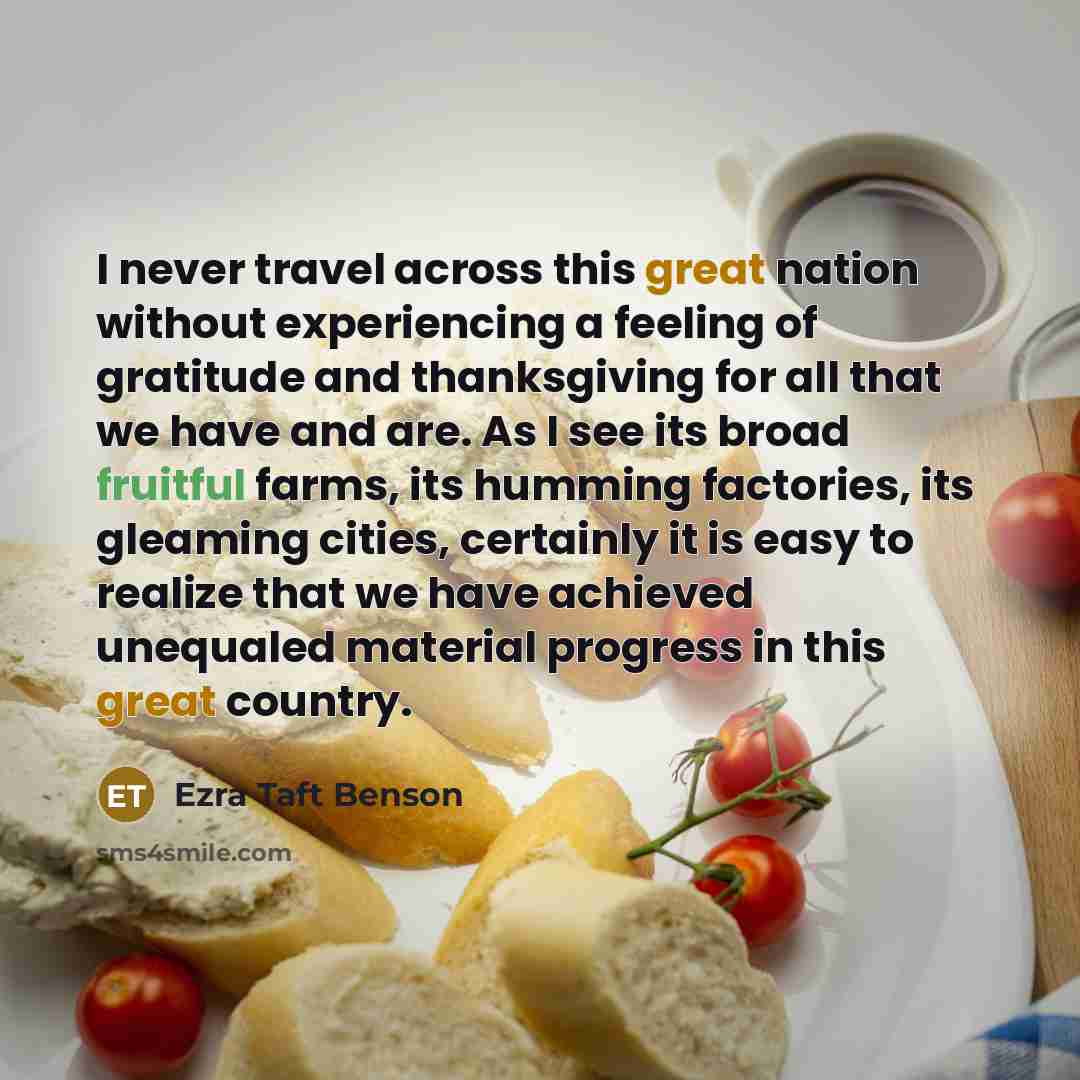 “I never travel across this great nation without experiencing a…” quote by Ezra Taft Benson