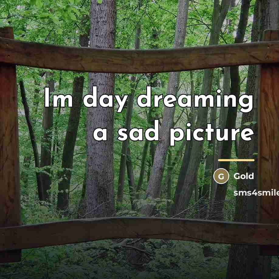 “Im day dreaming a sad picture…” quote by Gold
