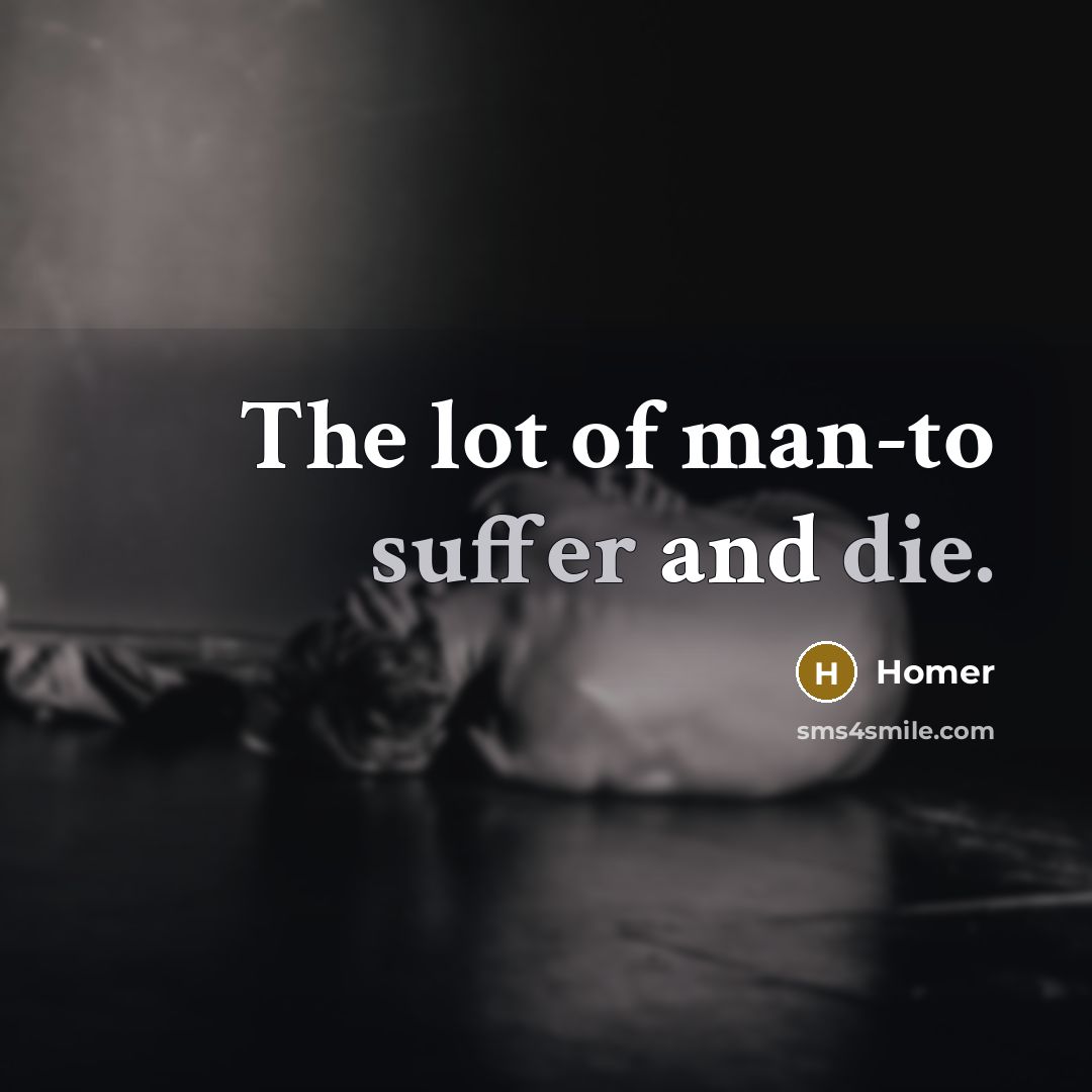 “The lot of man-to suffer and die.…” quote by Homer
