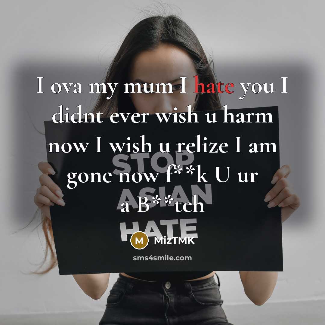 “I ova my mum I hate you I didnt ever…” quote by MizTMK