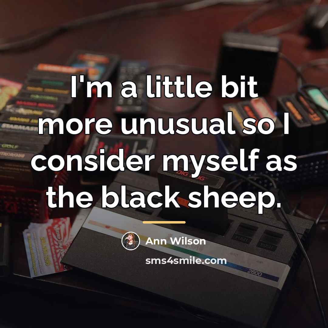 “I'm a little bit more unusual so I consider myself…” quote by Ann Wilson