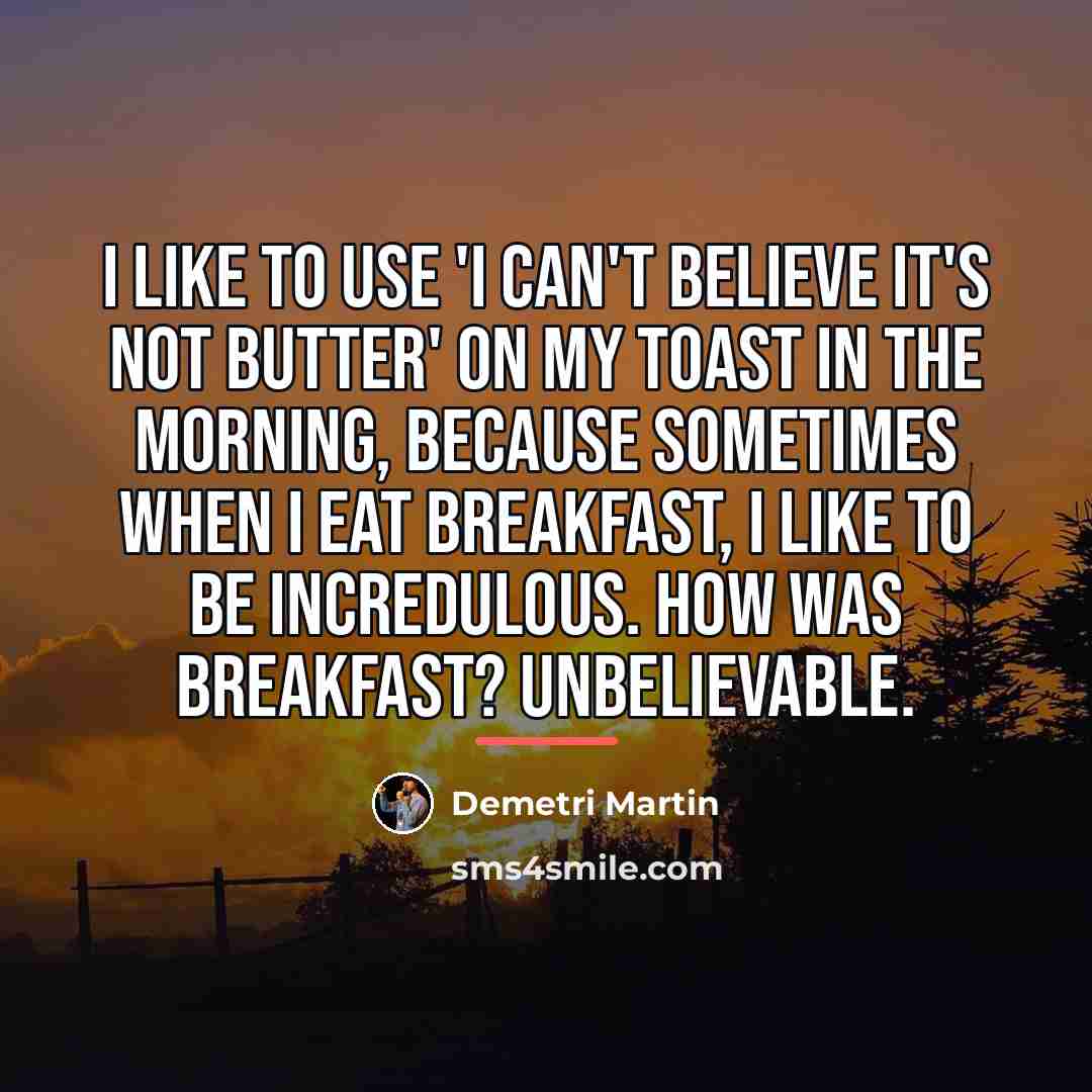 “I like to use 'I Can't Believe it's Not Butter'…” quote by Demetri Martin