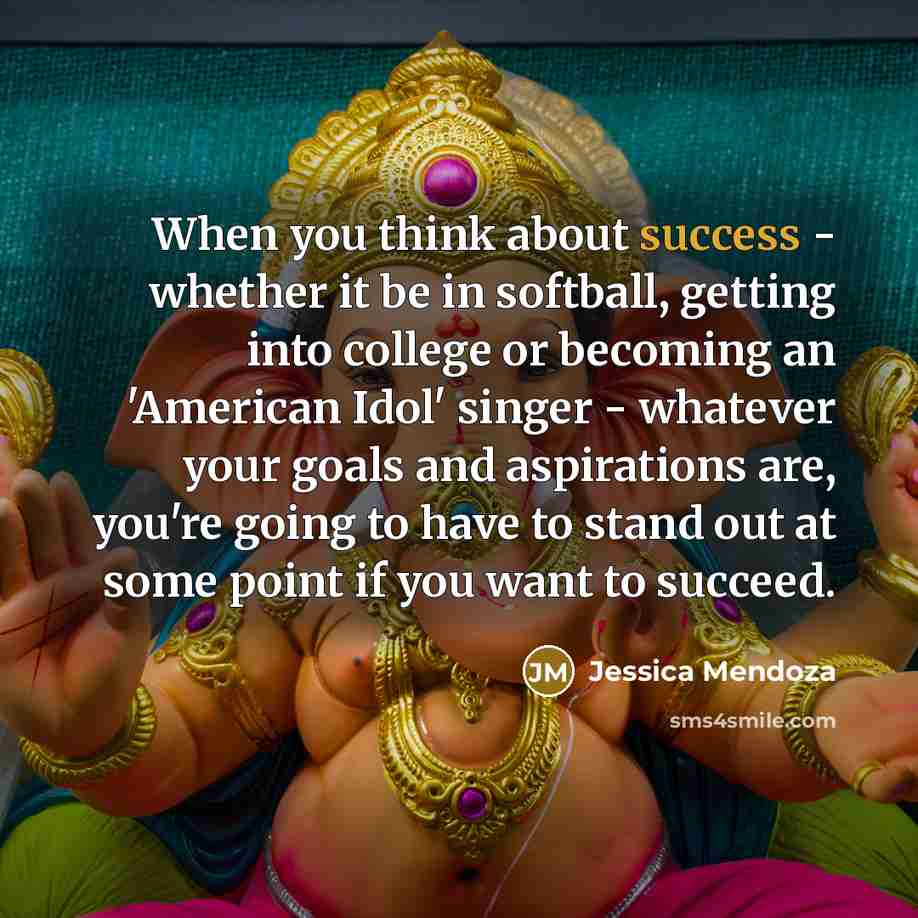 “When you think about success - whether it be in…” quote by Jessica Mendoza