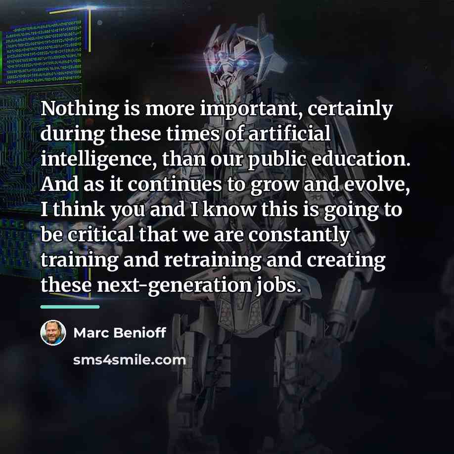 “Nothing is more important, certainly during these times of artificial…” quote by Marc Benioff
