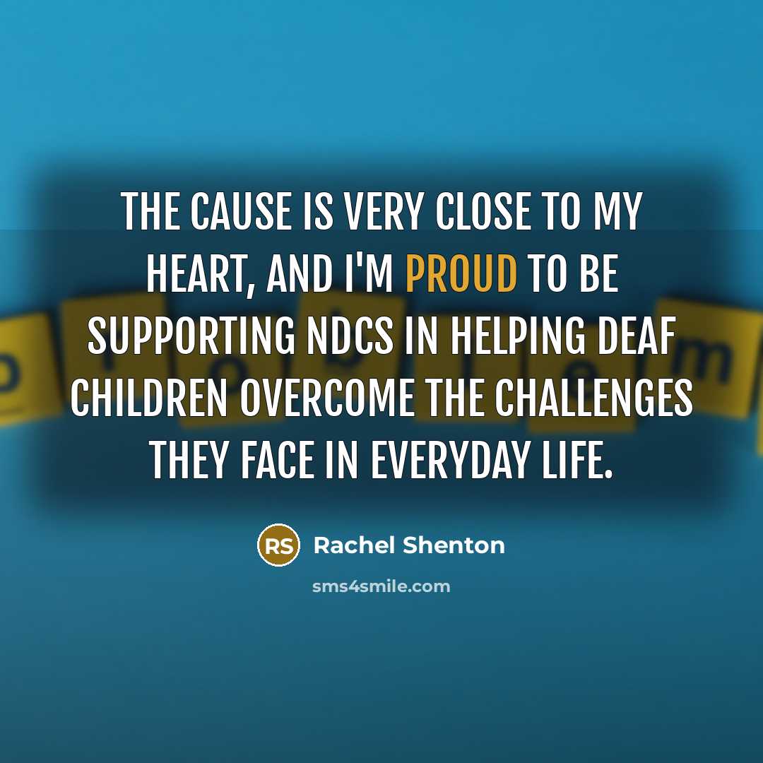 “The cause is very close to my heart, and I'm…” quote by Rachel Shenton