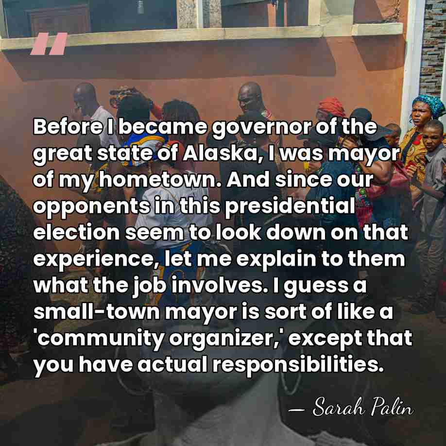 Before I became governor of the great state of Alaska, I was&hellip; - Sarah Palin