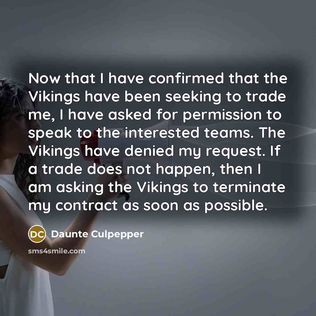 “Now that I have confirmed that the Vikings have been…” quote by Daunte Culpepper