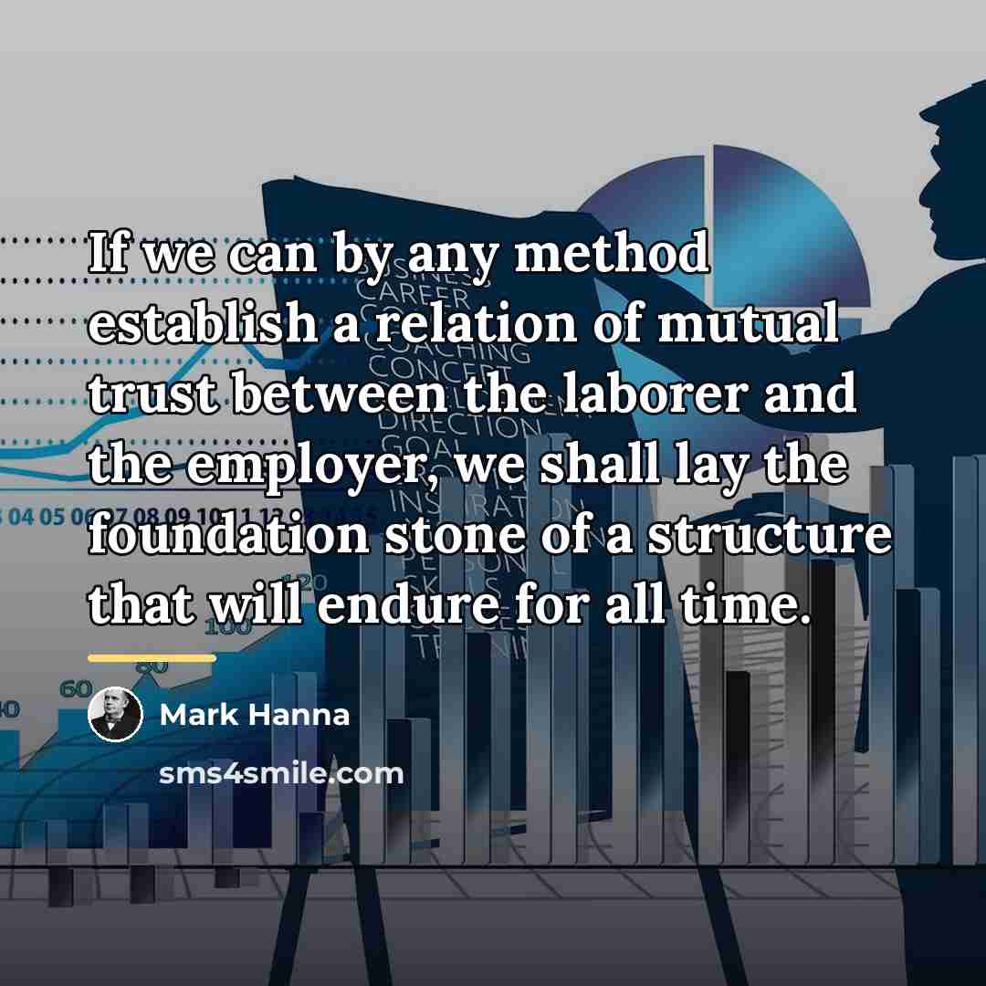 “If we can by any method establish a relation of…” quote by Mark Hanna