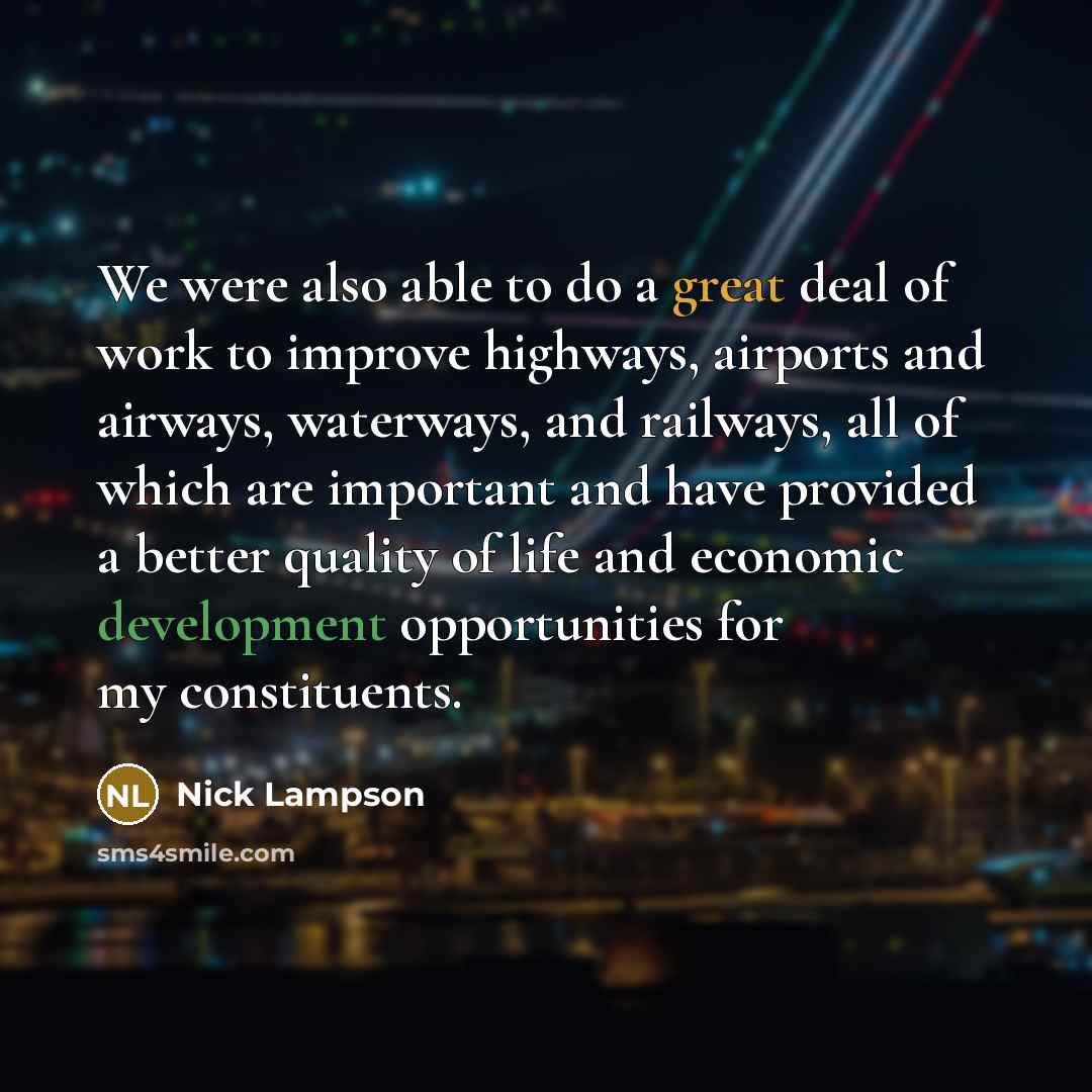 “We were also able to do a great deal of…” quote by Nick Lampson