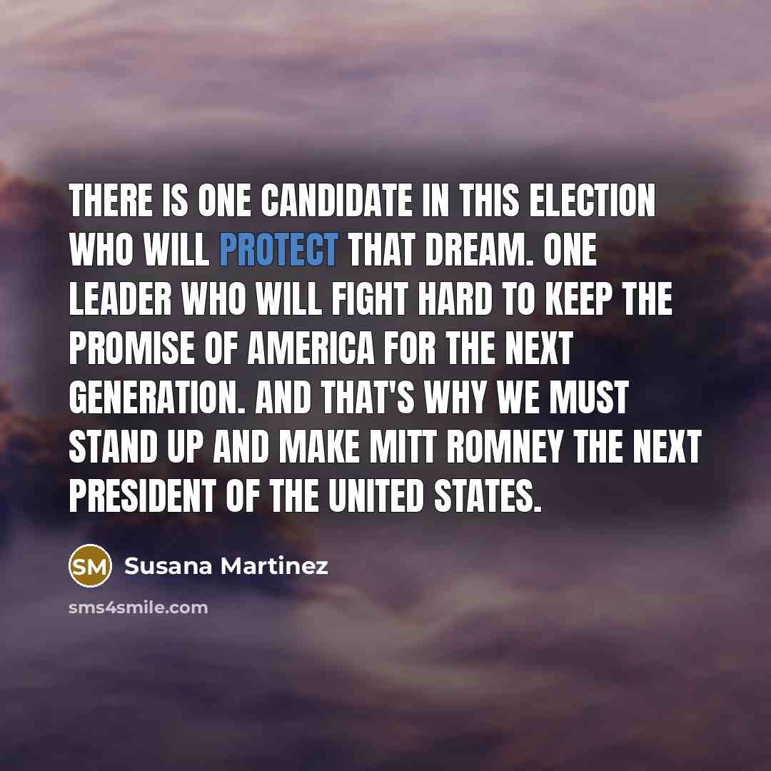 “There is one candidate in this election who will protect…” quote by Susana Martinez