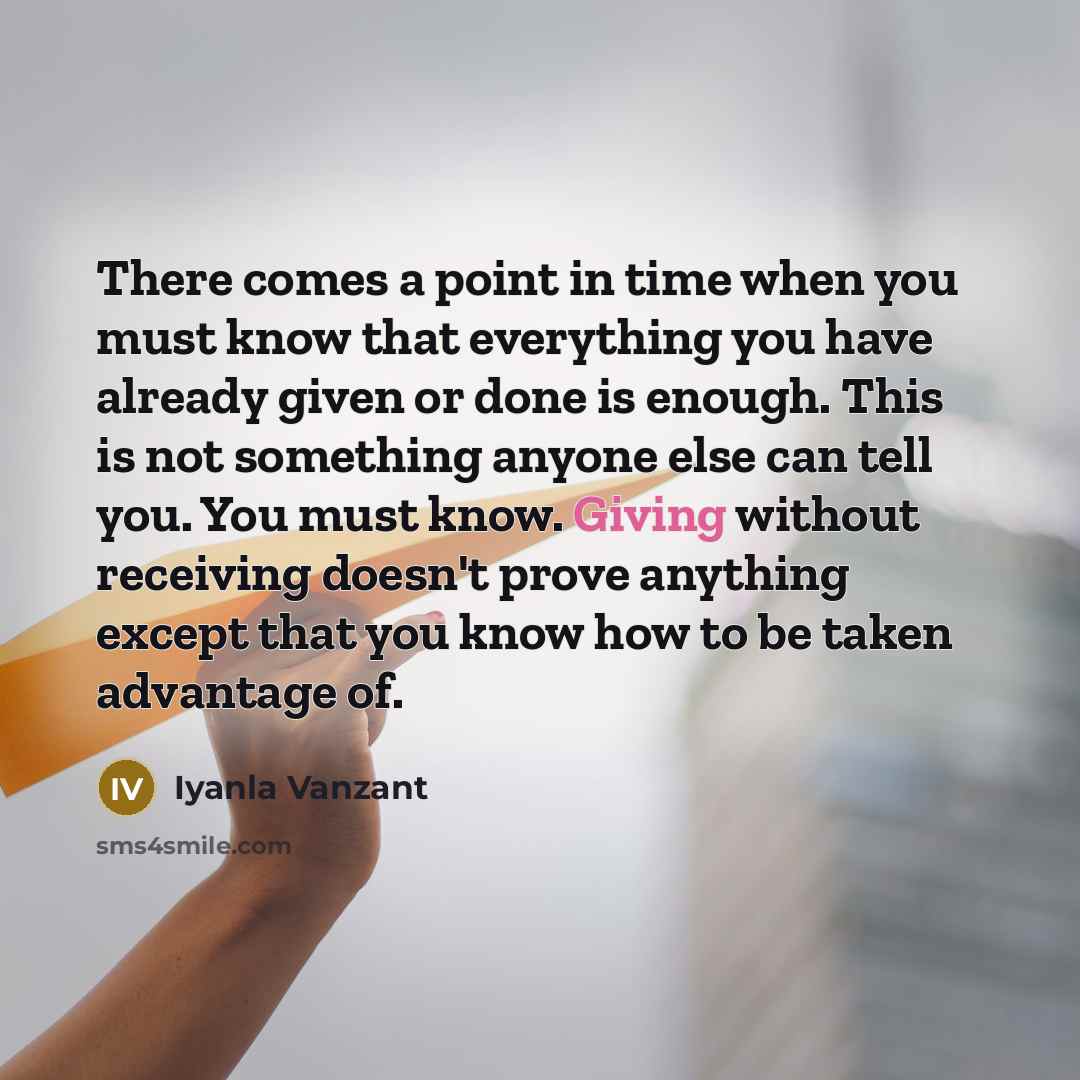“There comes a point in time when you must know…” quote by Iyanla Vanzant