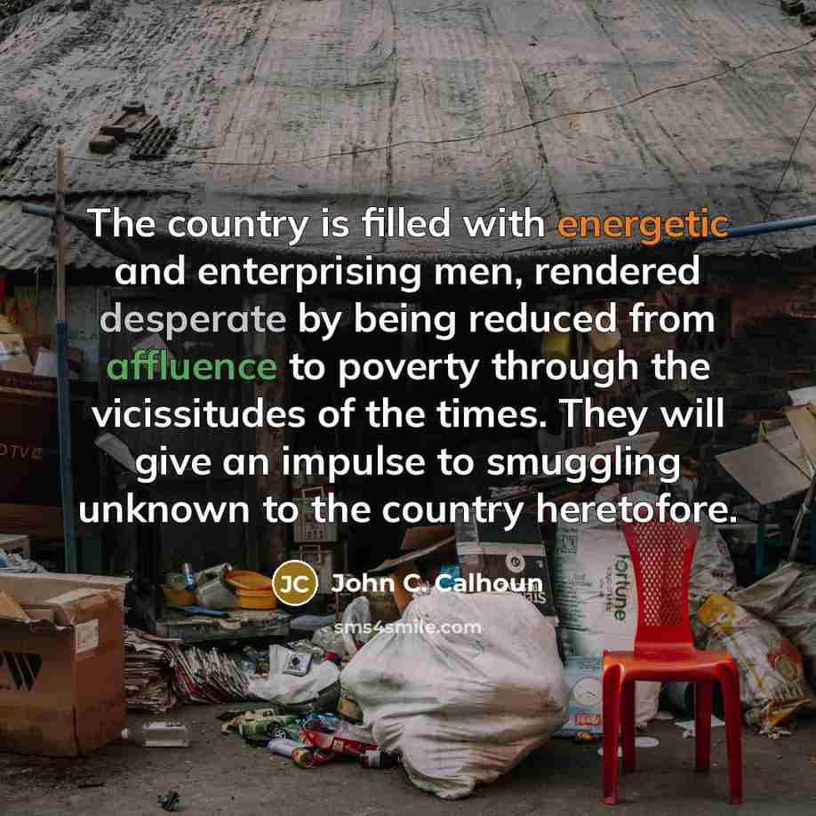 “The country is filled with energetic and enterprising men, rendered…” quote by John C. Calhoun