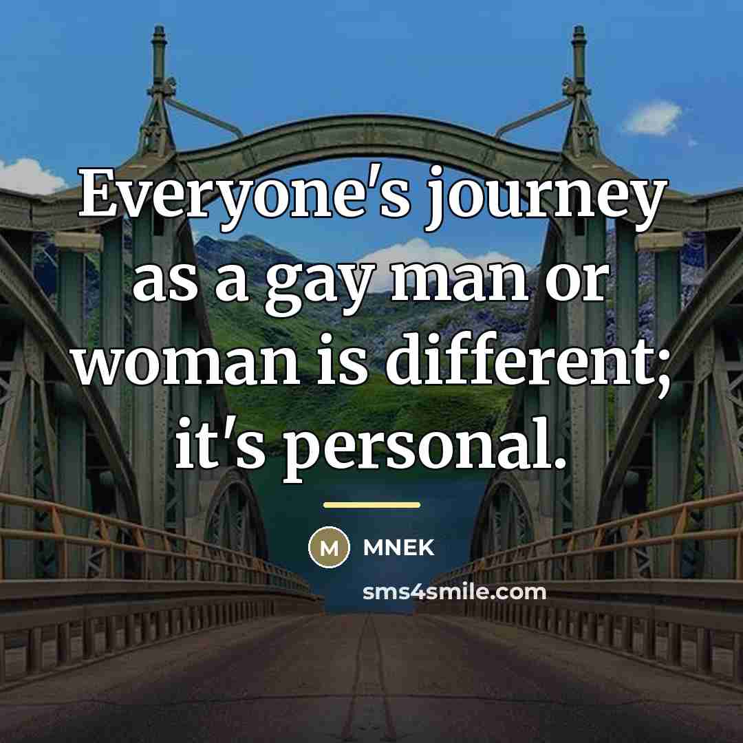 “Everyone's journey as a gay man or woman is different;…” quote by MNEK