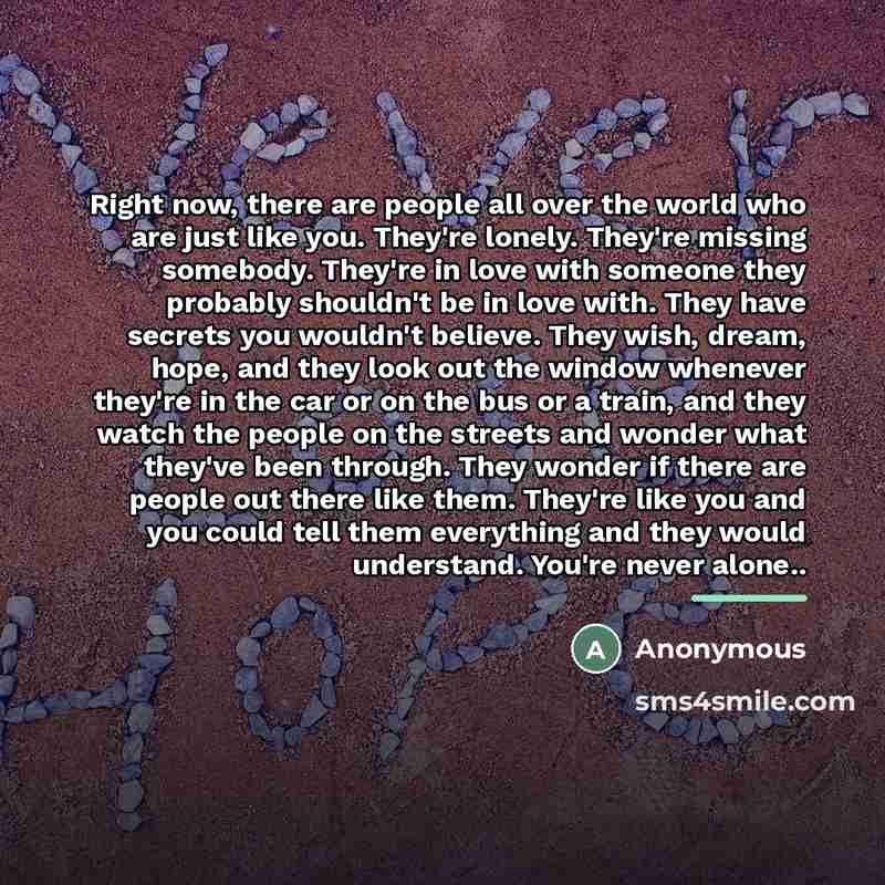 “Right now, there are people all over the world who…” quote by Anonymous