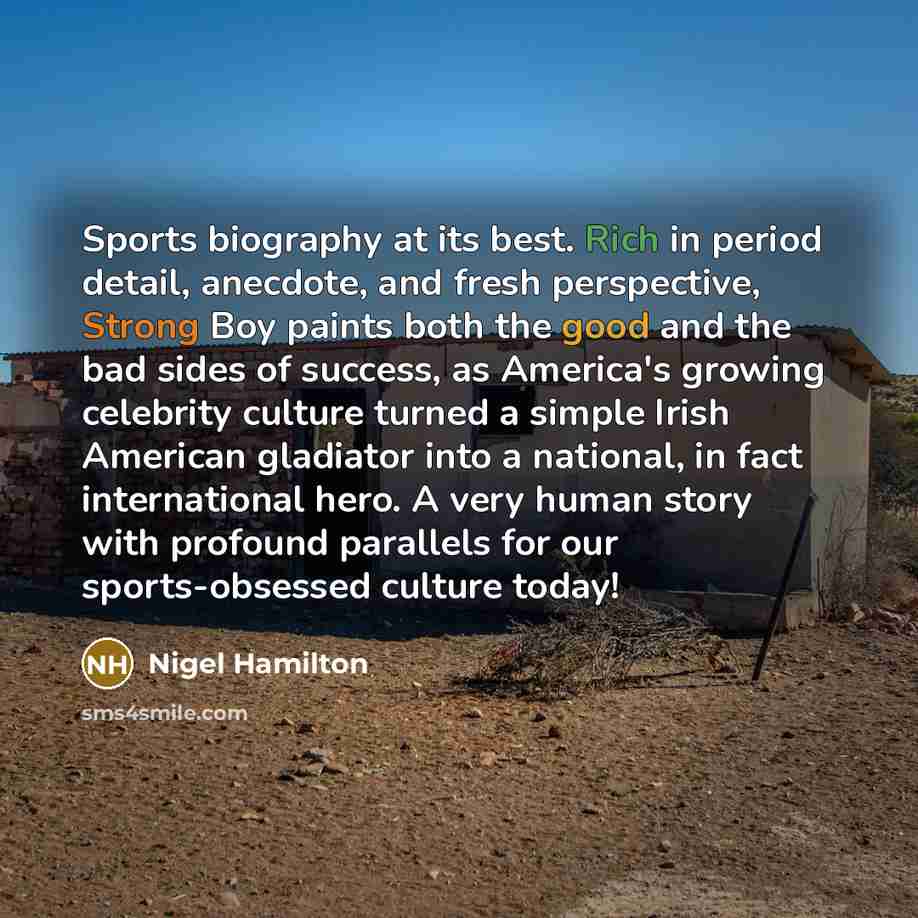 “Sports biography at its best. Rich in period detail, anecdote,…” quote by Nigel Hamilton