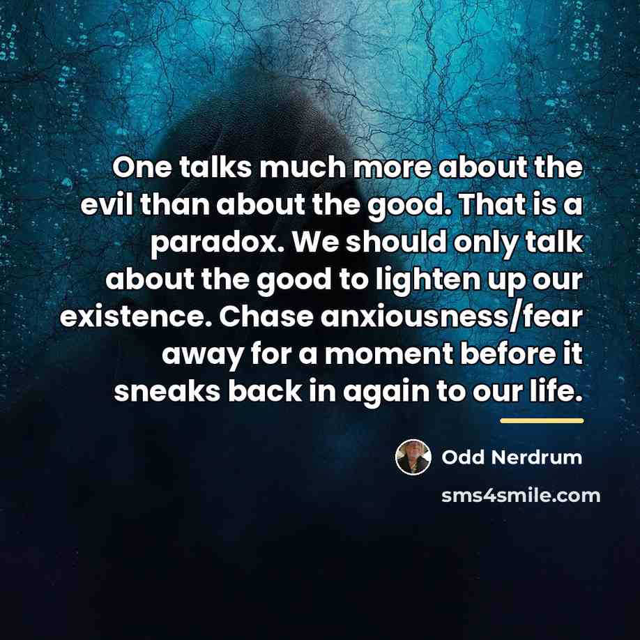 “One talks much more about the evil than about the…” quote by Odd Nerdrum