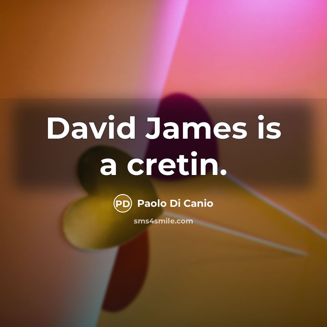 “David James is a cretin.” quote by Paolo Di Canio