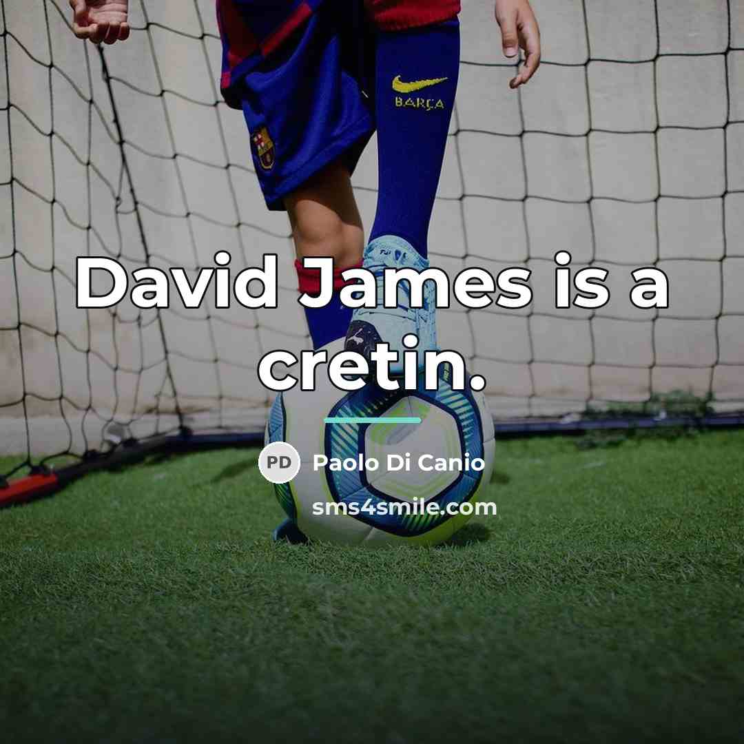 “David James is a cretin.…” quote by Paolo Di Canio