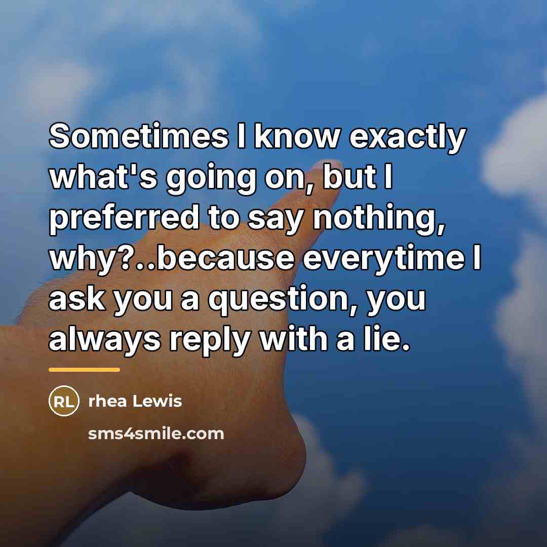“Sometimes I know exactly what's going on, but I preferred…” quote by Rhea Lewis