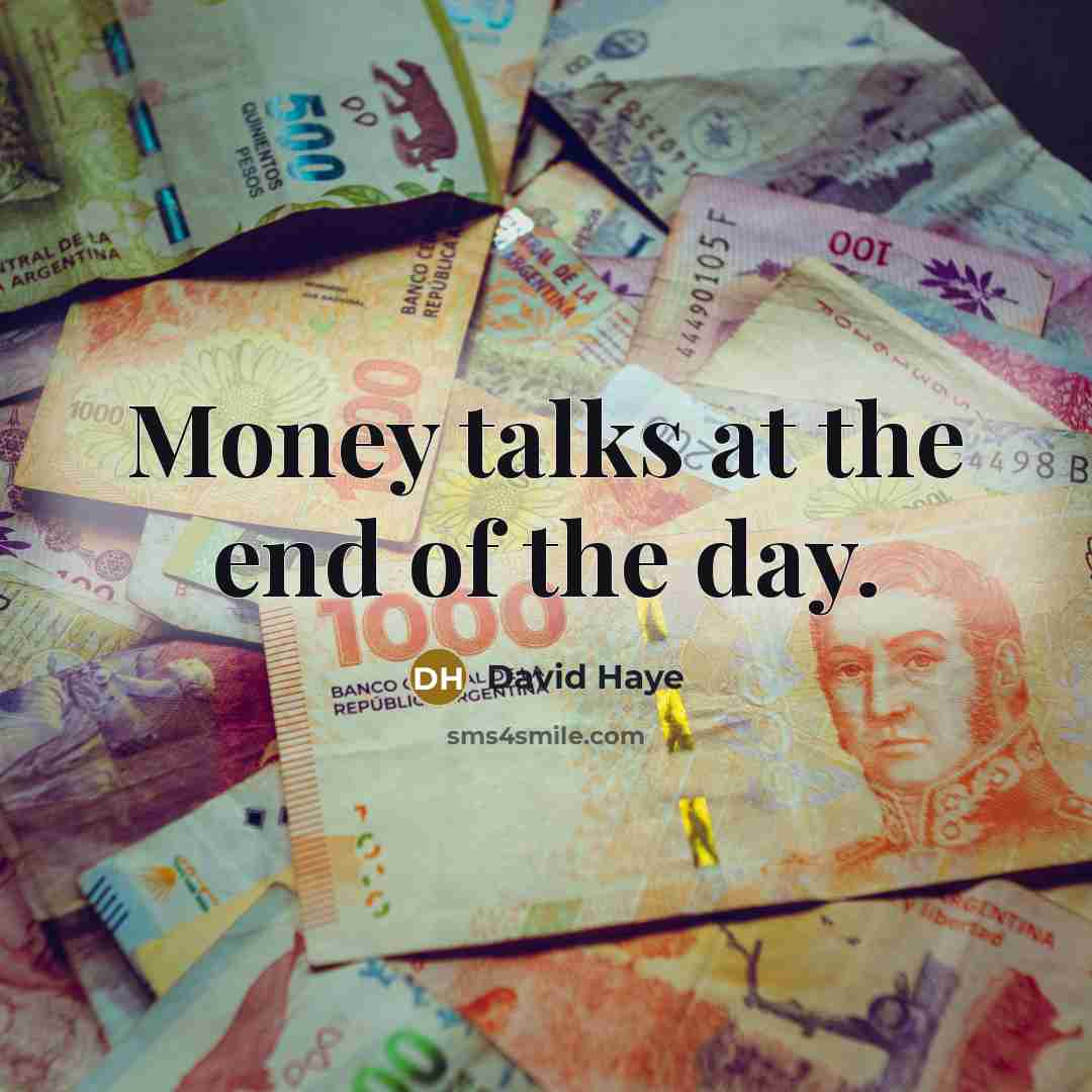 “Money talks at the end of the day.…” quote by David Haye