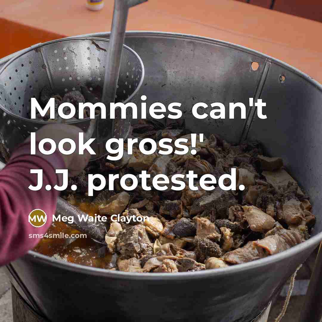 “Mommies can't look gross!' J.J. protested.…” quote by Meg Waite Clayton