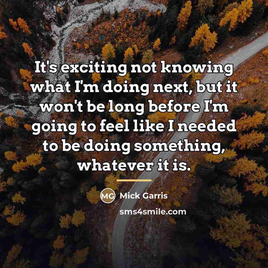 “It's exciting not knowing what I'm doing next, but it…” quote by Mick Garris