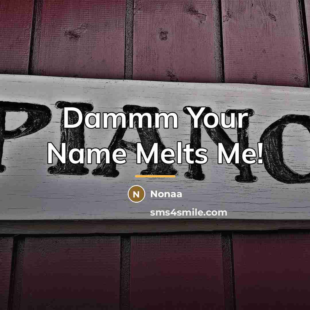 “Dammm Your Name Melts Me!…” quote by Nonaa