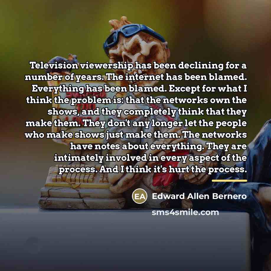 “Television viewership has been declining for a number of years.…” quote by Edward Allen Bernero