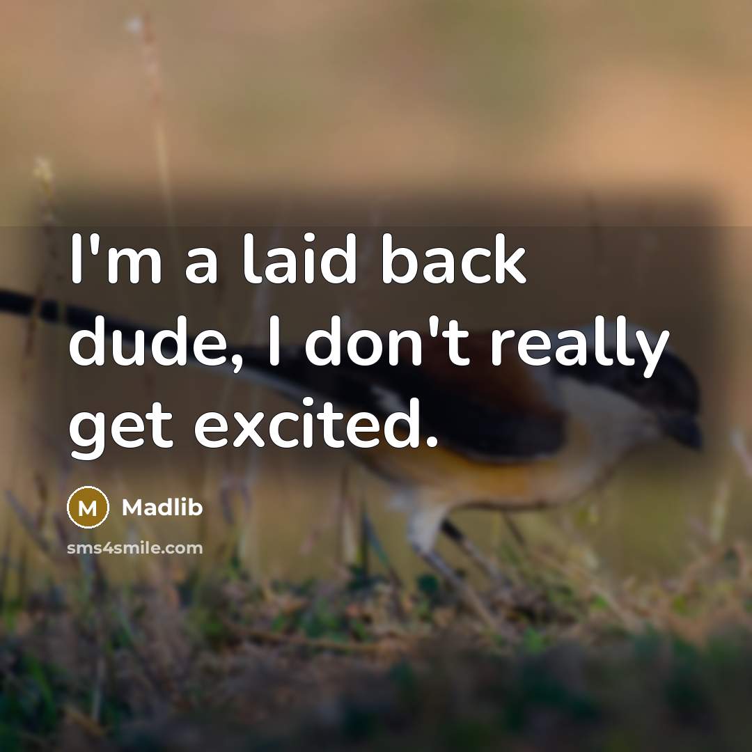 “I'm a laid back dude, I don't really get excited.…” quote by Madlib