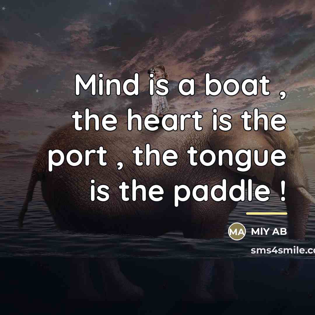 “Mind is a boat , the heart is the port…” quote by MLY AB