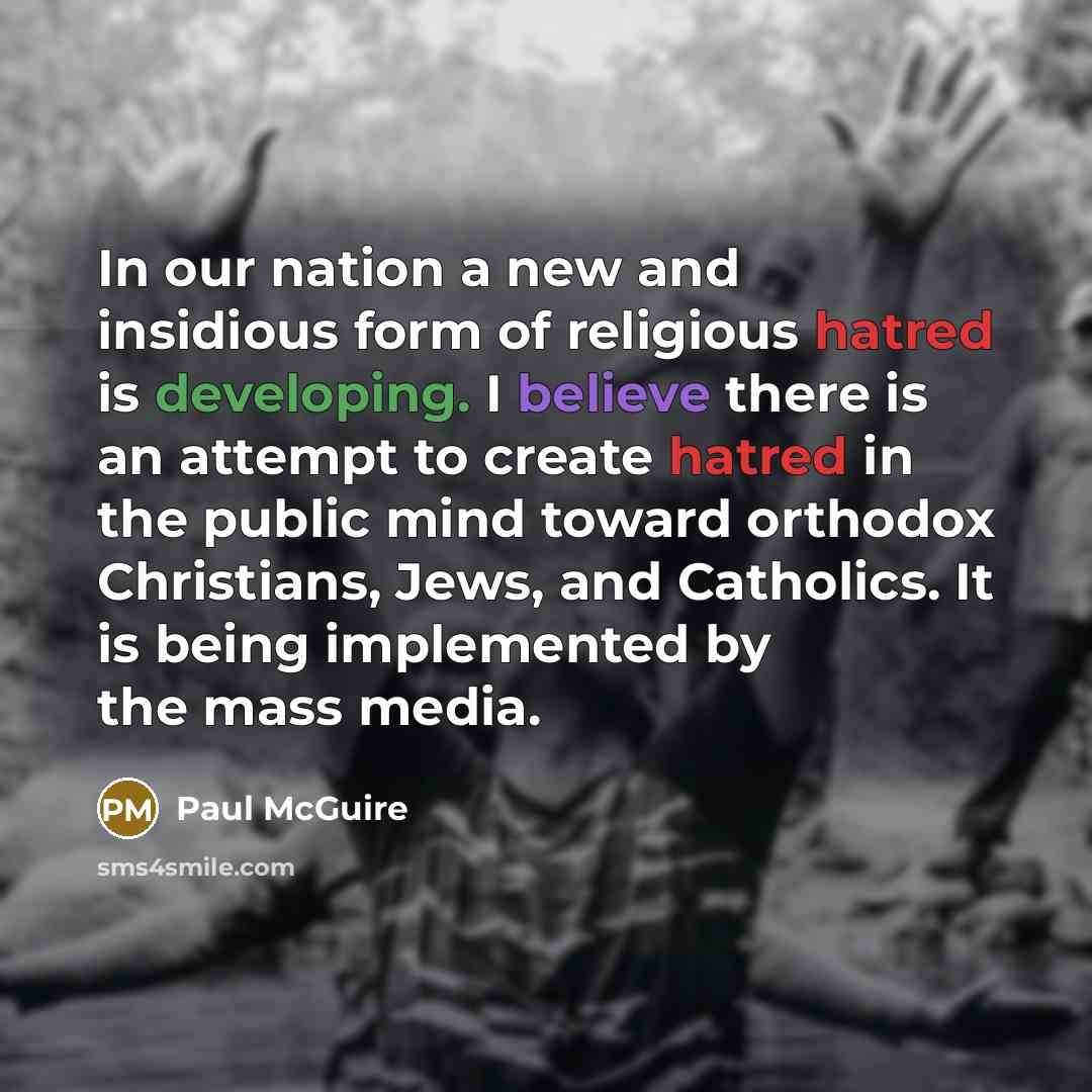 “In our nation a new and insidious form of religious…” quote by Paul McGuire