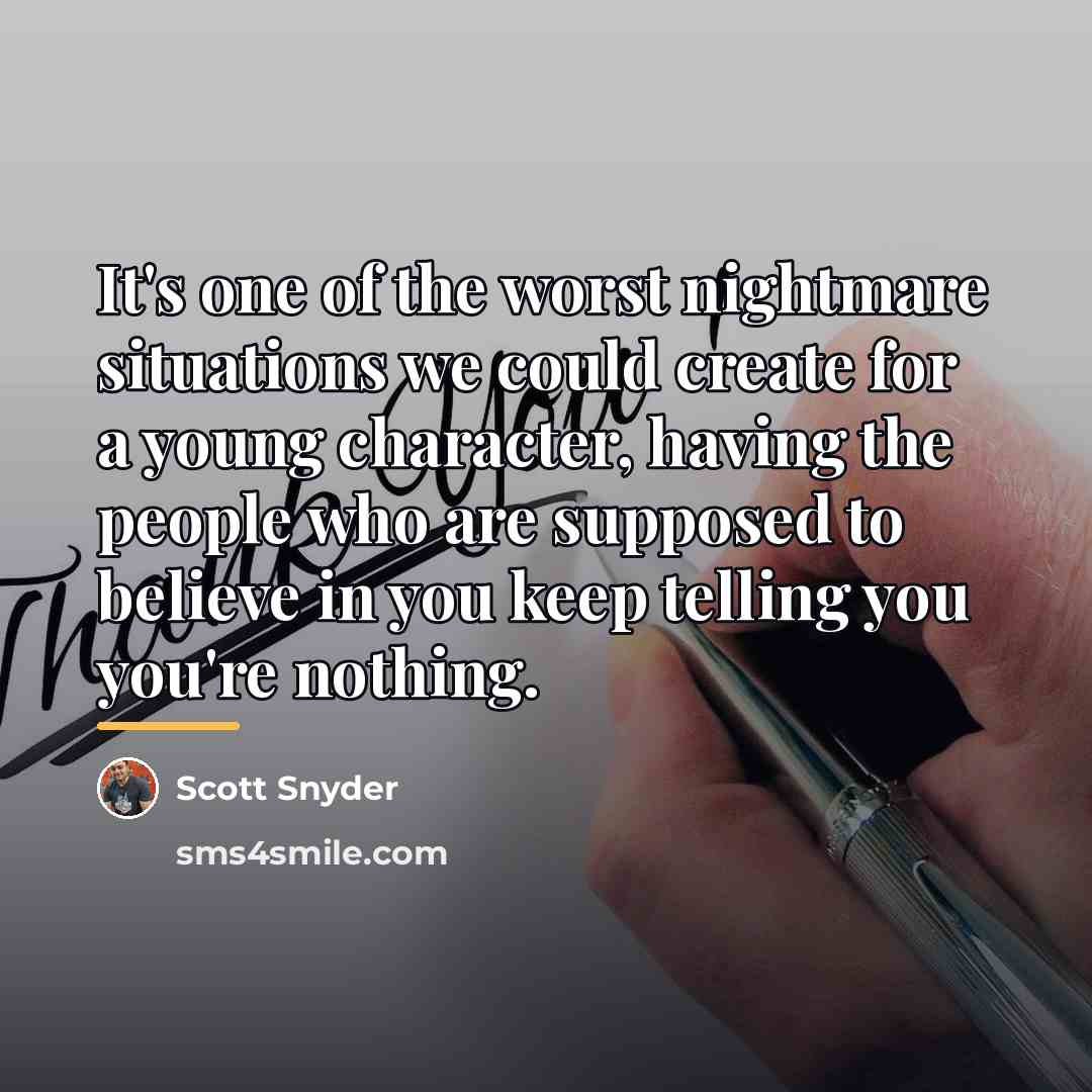 “It's one of the worst nightmare situations we could create…” quote by Scott Snyder