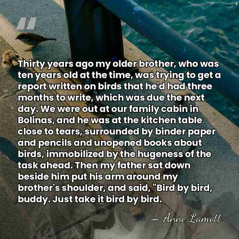 Thirty years ago my older brother, who was ten years old at&hellip; - Anne Lamott