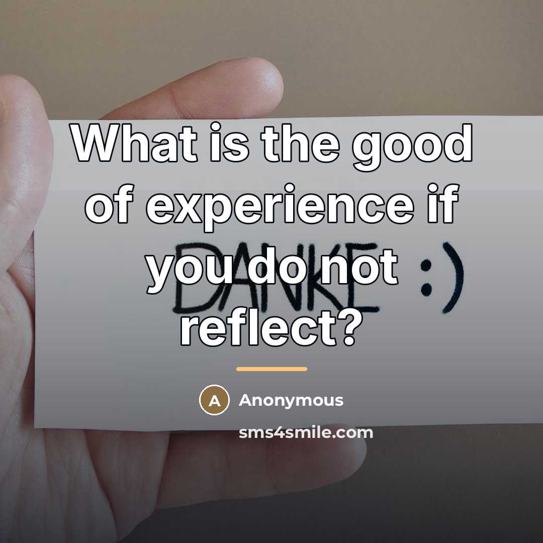 “What is the good of experience if you do not…” quote by Anonymous