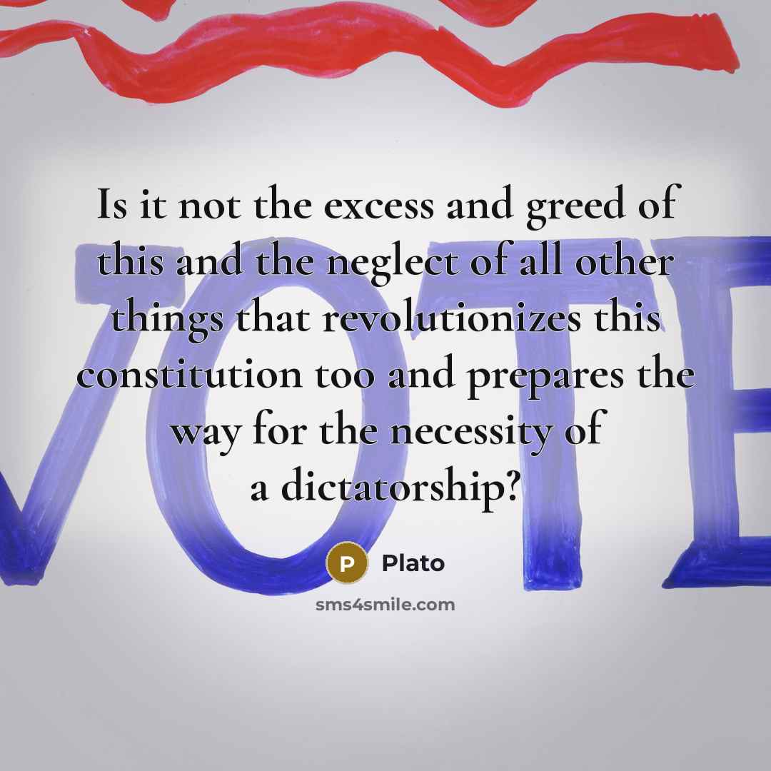 “Is it not the excess and greed of this and…” quote by Plato