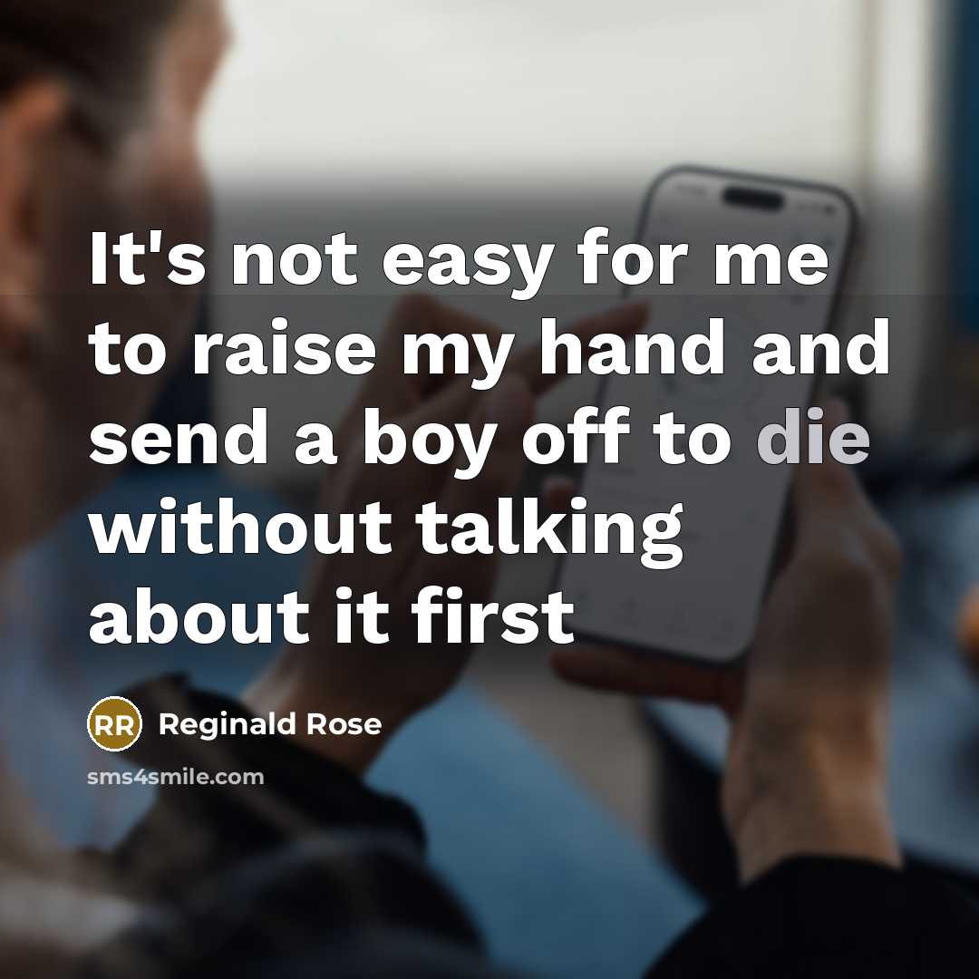 “It's not easy for me to raise my hand and…” quote by Reginald Rose
