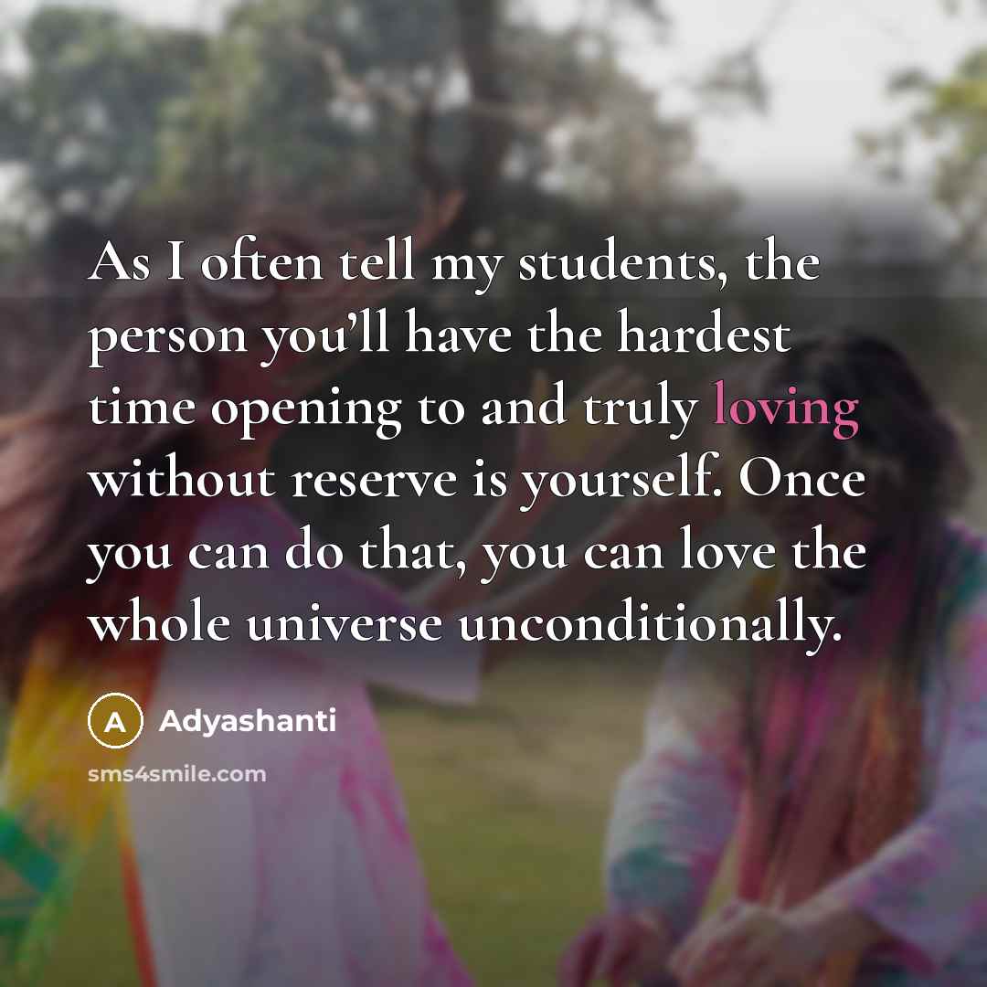 “As I often tell my students, the person you’ll have…” quote by Adyashanti