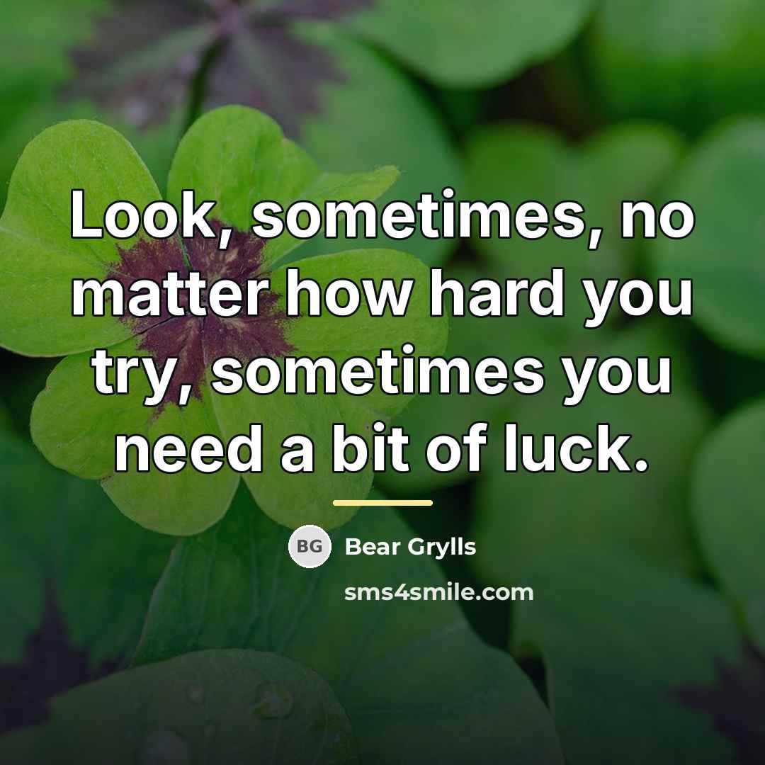 “Look, sometimes, no matter how hard you try, sometimes you…” quote by Bear Grylls